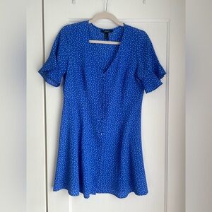 Forever 21 blue polka dot mini dress